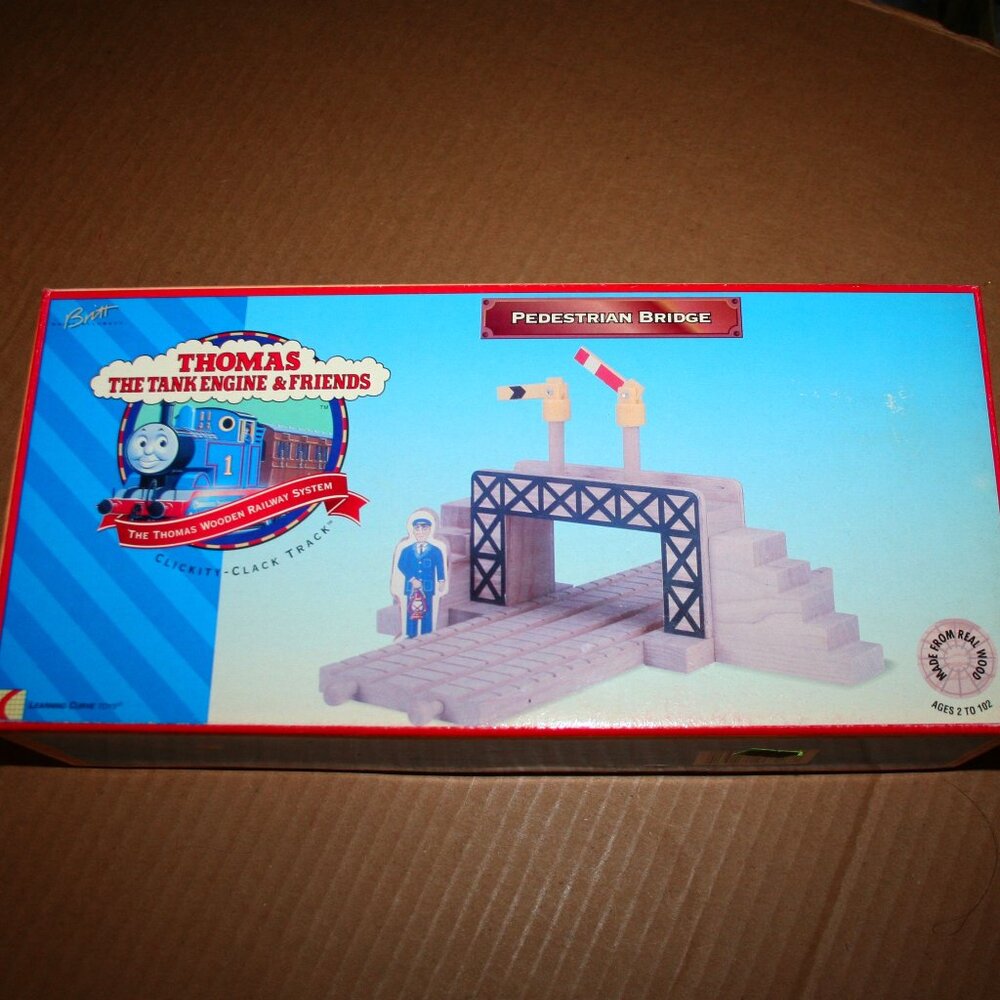 Vtg Thomas The Train & Friends Wood Pedestrain Bridge Clickity Clack Track 1996
